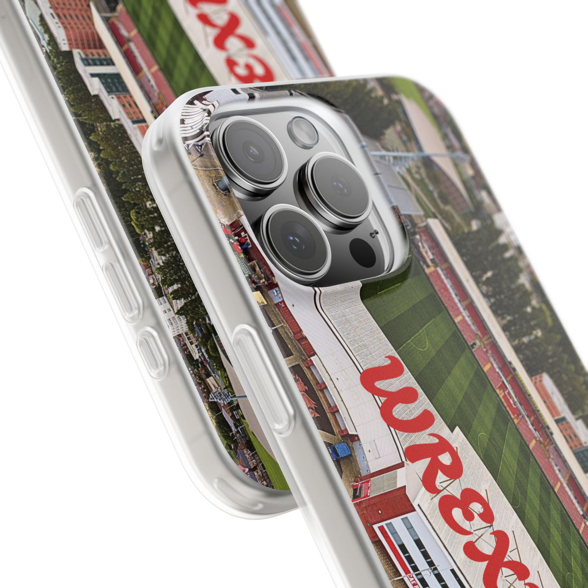 Wrexham Racecourse Stadium Photo Phone Case — Aerial Soccer Field 