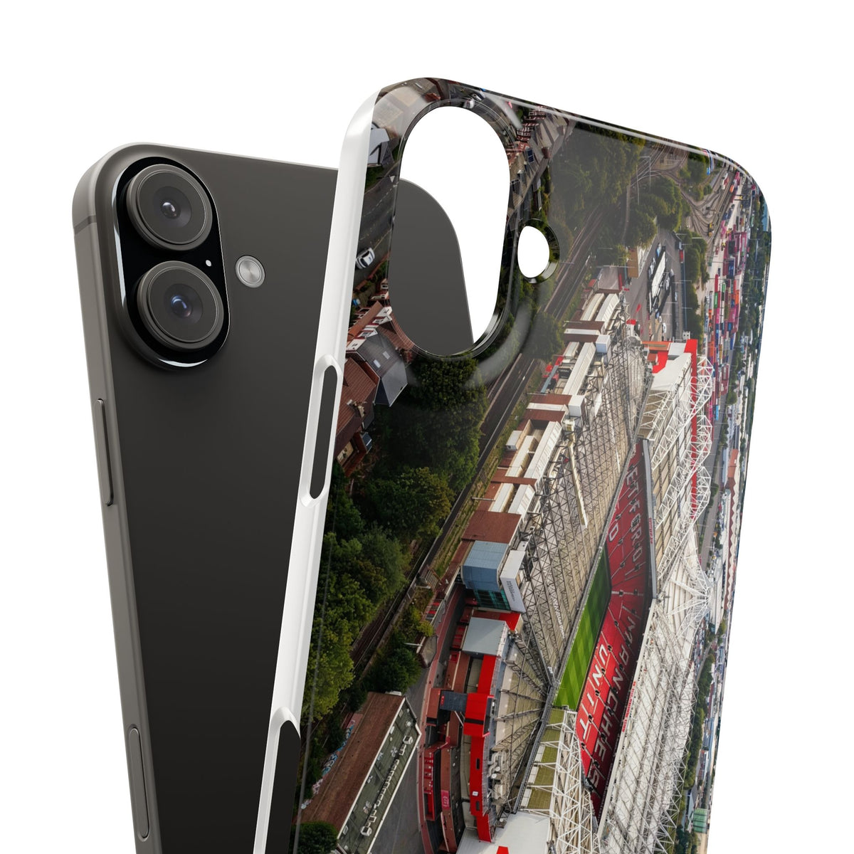 Manchester United, Old Trafford Print Phone Case.