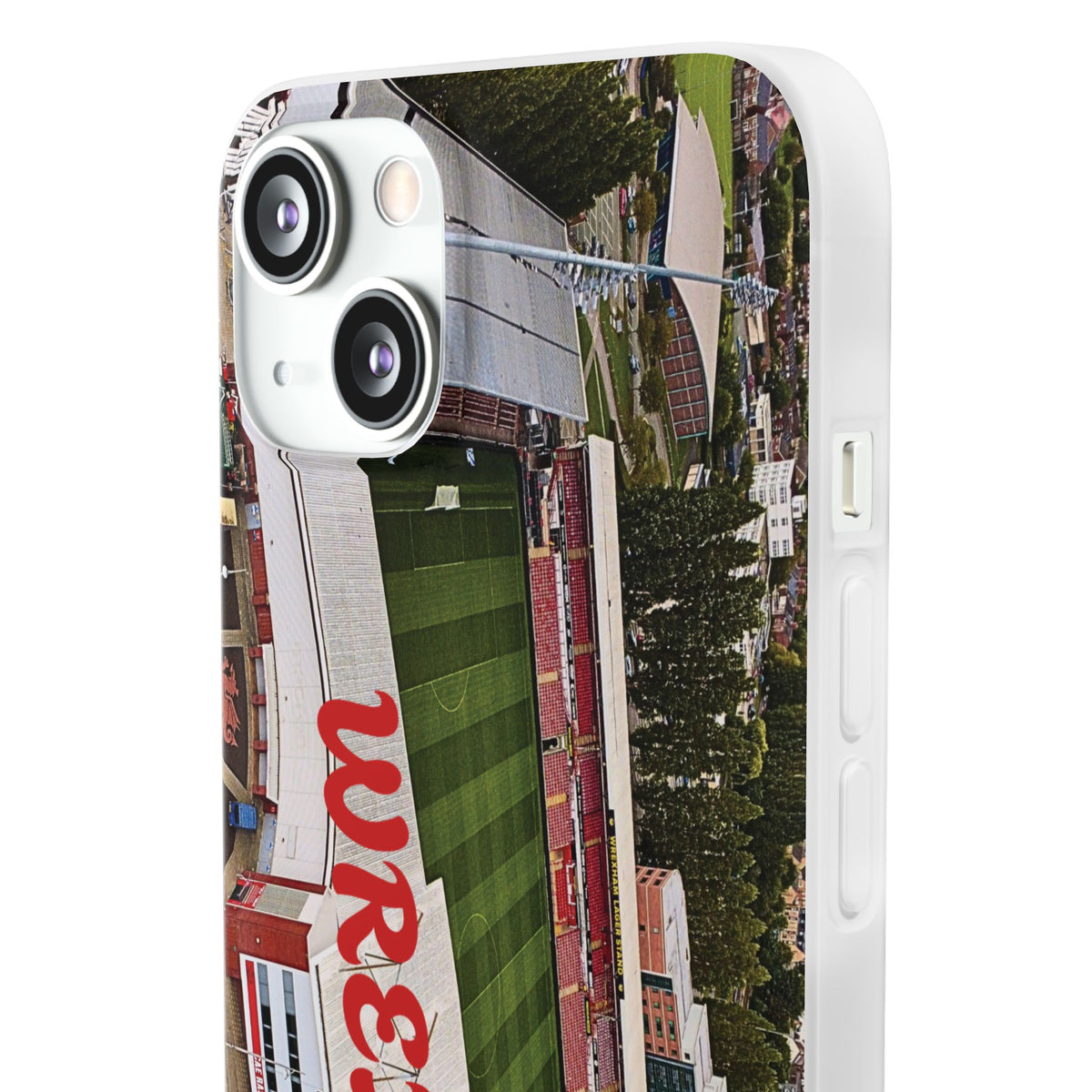 Wrexham Racecourse Stadium Photo Phone Case — Aerial Soccer Field 