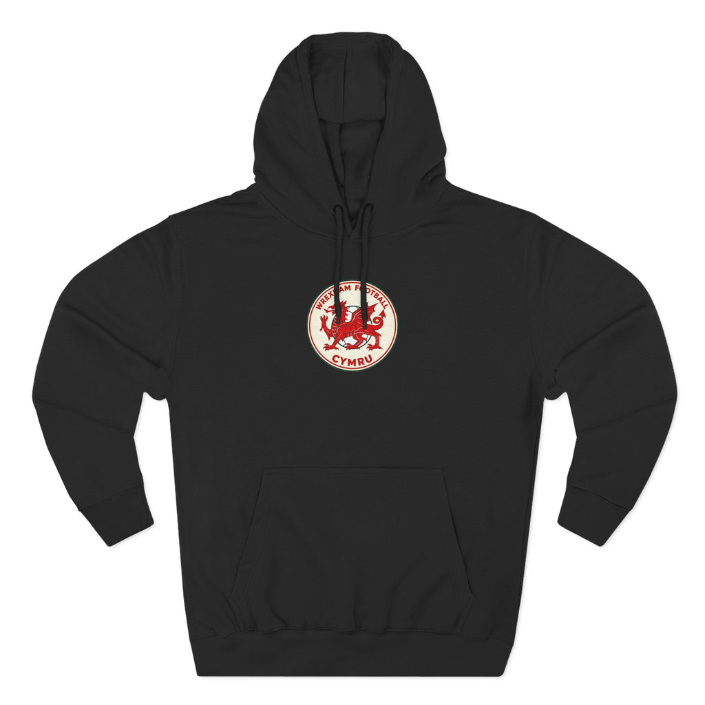 Welsh Red Dragon Emblem Hoodie — Cymru Crest Fleece Pullover
