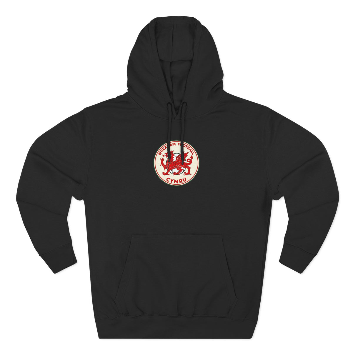 Welsh Red Dragon Emblem Hoodie — Cymru Crest Fleece Pullover