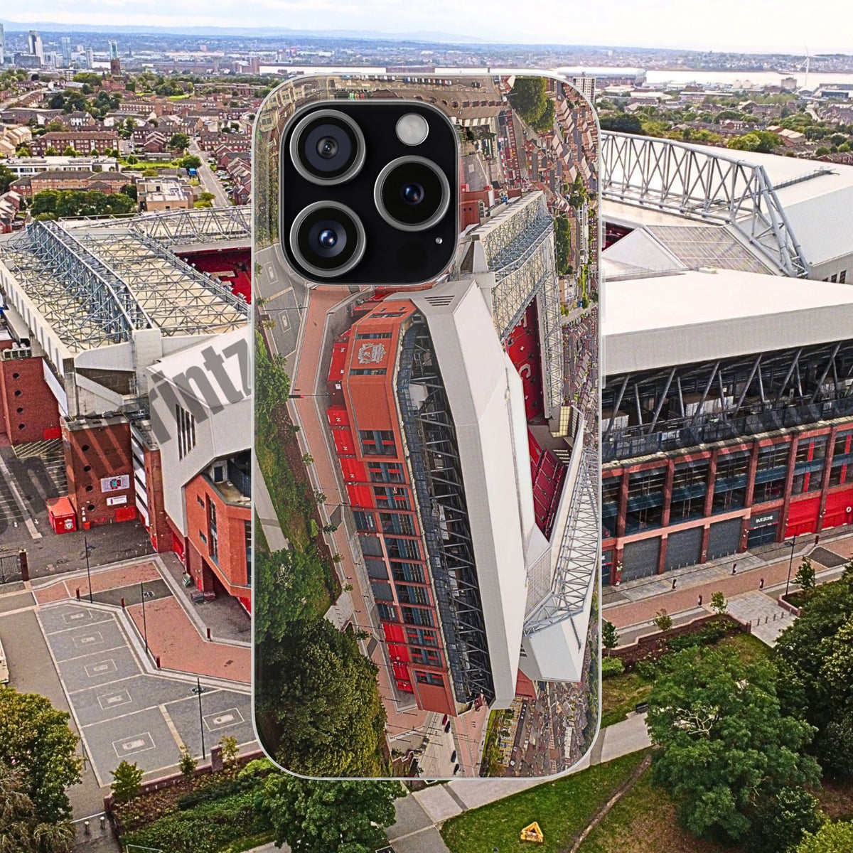 Liverpool Anfield Aerial Flexi Phone Case — Anfield Stadium Photo iPhone Cover